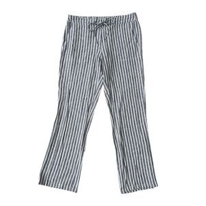 For Cynthia pants womens striped Linen blend drawstring size L